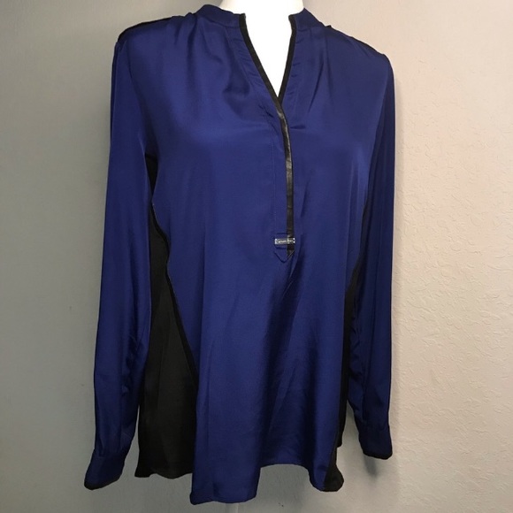 MICHAEL Michael Kors Tops - MICHAEL Michael Kors 12 Long Sleeve Blue & Black